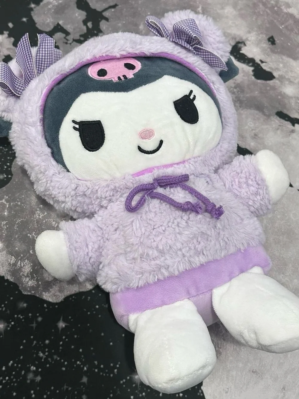 Sanrio Kuromi Bear Hood Stuffed Plush Doll